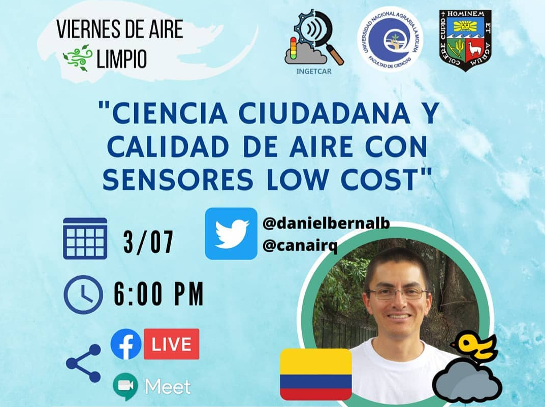Webinar #ViernesDeAireLimpio del grupo CI Ingetcar de la Universidad La Molina de Lima Perú