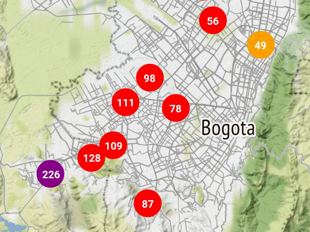 Mala Calidad del Aire por incendios forestales en Bogotá, agravante en crisis por covid-19