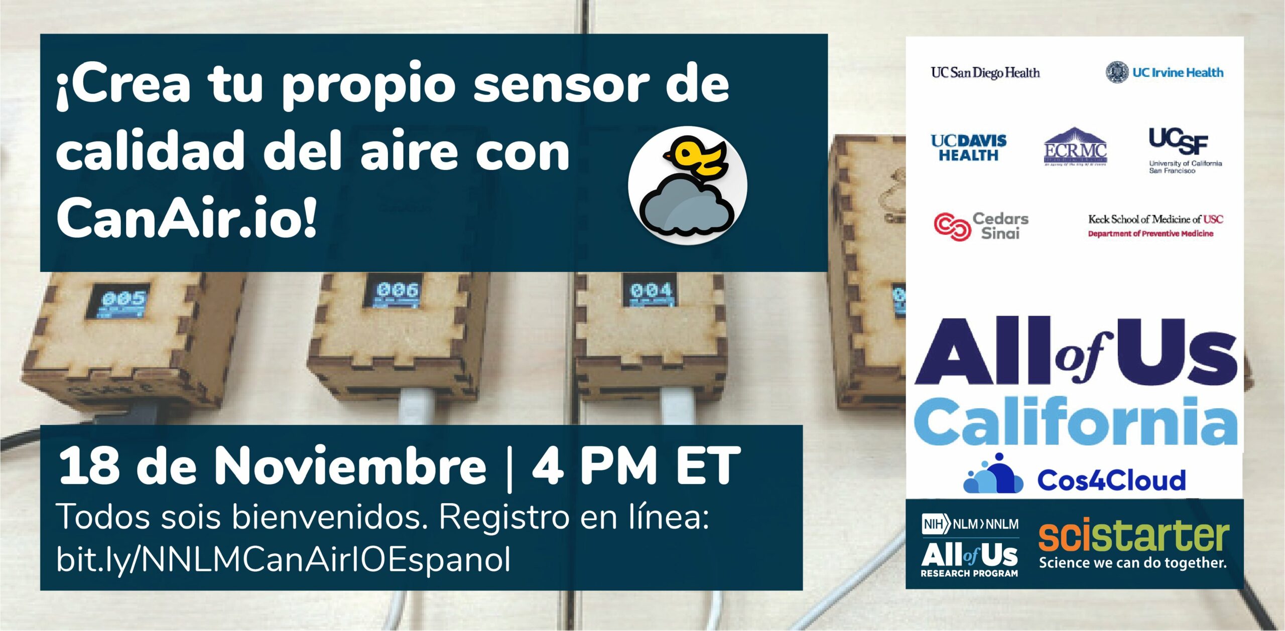 ¡Crea tu propio sensor de calidad del aire con CanAirIO! en español e ingles