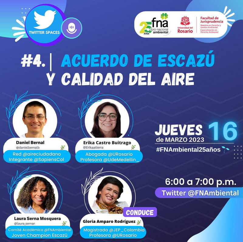Twitter Space sobre el Acuerdo de Escazú y Calidad del aire