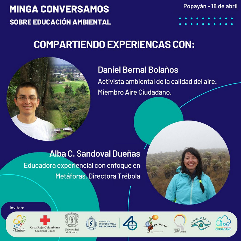 AireCiudadano en Popayán participando de la “Minga conversamos sobre educación ambiental”