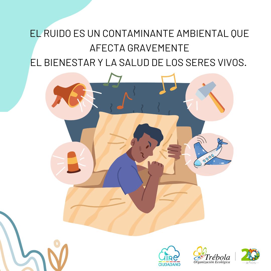 Campaña red de monitoreo de ruido AireCiudadano apoyada por Trébola Org