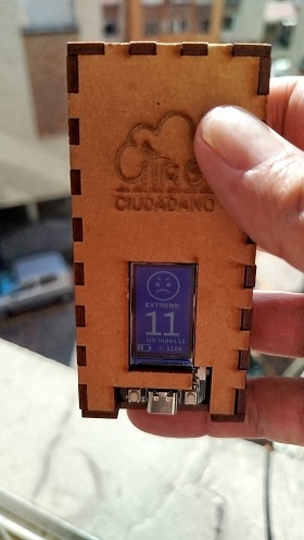 Medición alta de radiación solar rayos UV